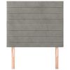 vidaXL Hoofdbord lichtgrijs 80x5x118/128 cm fluweel