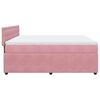 vidaXL Boxspring met matras fluweel roze 180x200 cm