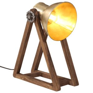 vidaXL Bureaulamp 25 W E27 30x17x40 cm antiek messingkleurig