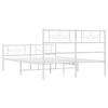 vidaXL Bedframe met hoofd- en voeteneinde metaal wit 140x190 cm
