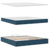 vidaXL Ottoman bed met matrassen 200x200cm fluweel donkerblauw