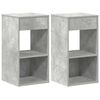 vidaXL Nachtkastjes 2 st met lade 35x34x66,5 cm betongrijs