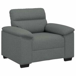 vidaXL Fauteuil 60 cm stof donkergrijs