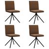 vidaXL Eetkamerstoelen 4 st kunstsu&egrave;de bruin
