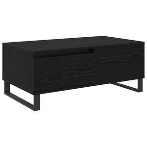 vidaXL Salontafel Zwart Eiken 90 x 50 x 36,5 cm Bewerkt hout