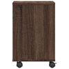 vidaXL Printerkastje met wielen 41x32x48 cm bruin eikenkleurig