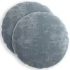 vidaXL Kussensloop 2 st HEERLEN Lichtblauw &Oslash; 60 cm Chenille Stof