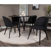 Venture Home Eetkamerstoelen 2 st Velvet polyester zwart