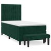 vidaXL Boxspring met matras fluweel donkergroen 100x200 cm