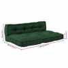 vidaXL Pallet Sofa Kussen Groen Stof