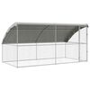 vidaXL Hondenhok 2 st Zilver 4 x 2 x 2 m Gegalvaniseerd staal