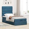 vidaXL Ottoman bed met matrassen 90x200cm fluweel donkerblauw