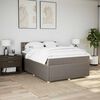 vidaXL Boxspring met matras stof taupe 140x200 cm