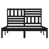 vidaXL Bedframe massief grenenhout zwart 140x190 cm
