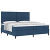 vidaXL Boxspringbed met matras met hoofdeinde Blauw 200 x 200 cm Stof