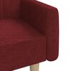 vidaXL Slaapbank 2-zits stof wijnrood