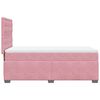 vidaXL Boxspring met matras fluweel roze 100x200 cm