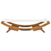 vidaXL Loungebed 100x188,5x44 cm massief gebogen hout cr&egrave;mekleurig