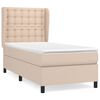 vidaXL Boxspring met matras kunstleer cappuccinokleurig 80x200 cm