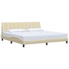 vidaXL Bedframe zonder matras "Hanko" stof cr&egrave;mekleurig 200x200 cm