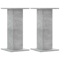 vidaXL Speakerstandaards 2 st 30x30x60 cm bewerkt hout betongrijs