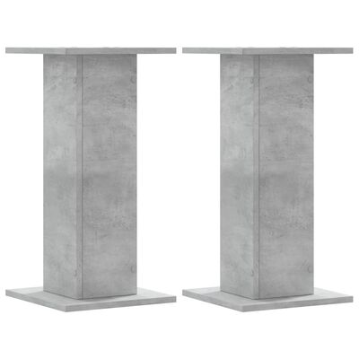 vidaXL Speakerstandaards 2 st 30x30x60 cm bewerkt hout betongrijs