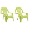 vidaXL Kindertuinstoelen 2 st hout-look 37x34x44 cm polypropeen groen