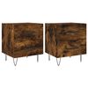 vidaXL Nachtkastjes 2 st 40x35x47,5 cm bewerkt hout gerookt eikenkleur
