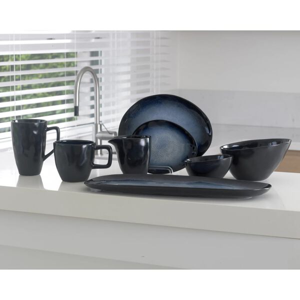 Cosy & Trendy Dessertbord Sapphire 6 st oval 20,5x17,5 cm saffierblauw