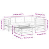 vidaXL 5-delige Loungeset met kussens massief grenenhout