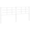 vidaXL Vervangend hoofdbord 200 cm metaal wit
