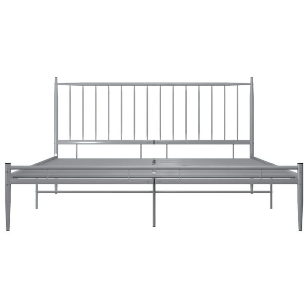 vidaXL Bedframe metaal grijs 180x200 cm