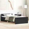 vidaXL Bedframe bewerkt hout zwart 75x190 cm
