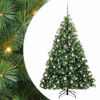 vidaXL Kunstkerstboom met 300 LED met standaard Groen 210 cm PE en PVC