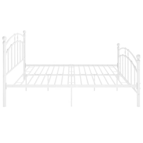 vidaXL Bedframe metaal wit 180x200 cm
