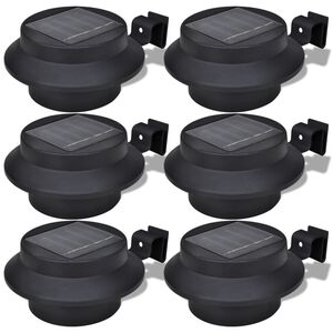 vidaXL Solar buitenlampset 6 stuks zwart