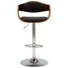 vidaXL Barstoelen 2 st gebogen hout en stof grijs