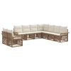 vidaXL Tuinbankenset 9 st Beige poly rattan
