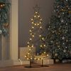 vidaXL Metalen kerstboom met standaard Zwart 90 cm Staal