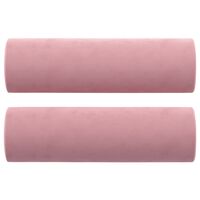 vidaXL Sierkussens 2 st 15x50 cm fluweel roze