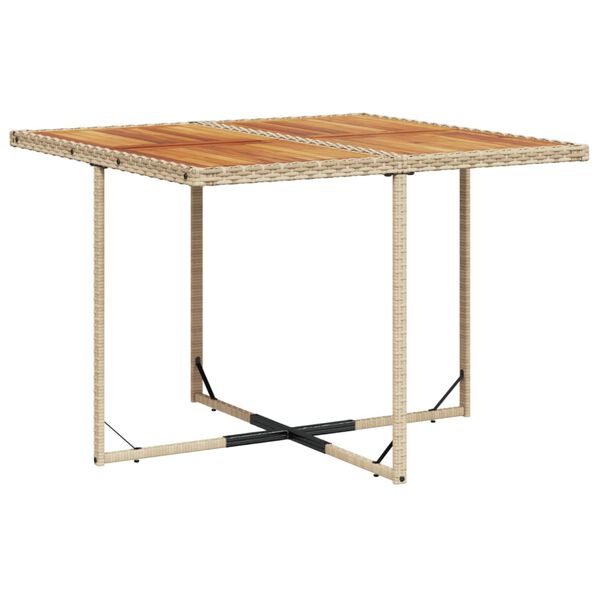 vidaXL 5-delige Tuinset met kussens poly rattan beige