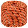 vidaXL Boottouw 14 mm 50 m polypropyleen oranje