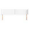 vidaXL Hoofdbord met randen 183x16x78/88 cm kunstleer wit