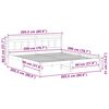 vidaXL Bedframe Bruin 200 x 200 cm Massief grenenhout