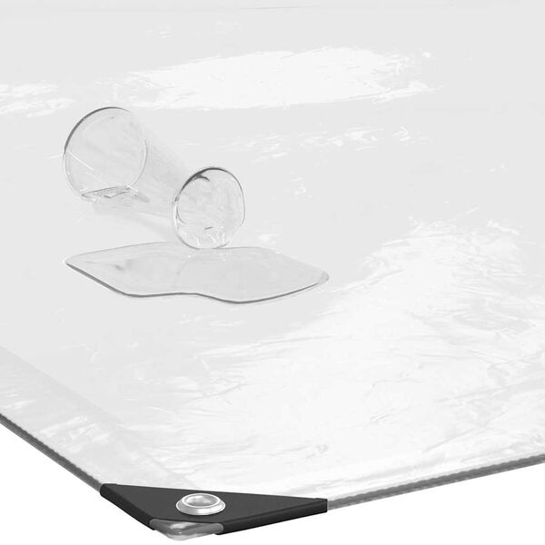 vidaXL Doorzichtig zeildoek met zeilringen 2x12 m polyethyleen