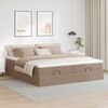 vidaXL Ottoman bed met matrassen 180x200cm kunstleer cappuccinokleurig