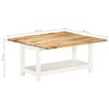 vidaXL Salontafel verlengbaar 90x(45-90)x45 cm massief mangohout wit