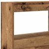 vidaXL Hoofdbordkast met LED 140x17x102 cm oud hout