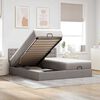 vidaXL Ottoman bed met matrassen 160x200cm stof taupe
