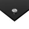 vidaXL Keuken Achterwand 2 pcs Zwart 100 x 60 cm gehard glas
